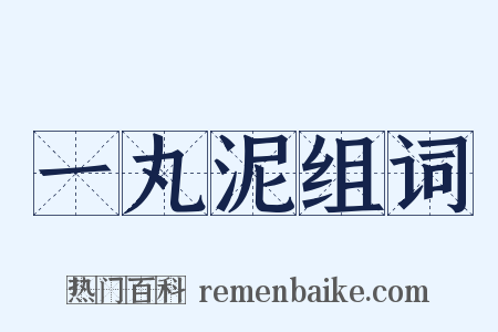 一丸泥组词是什么意思的图片